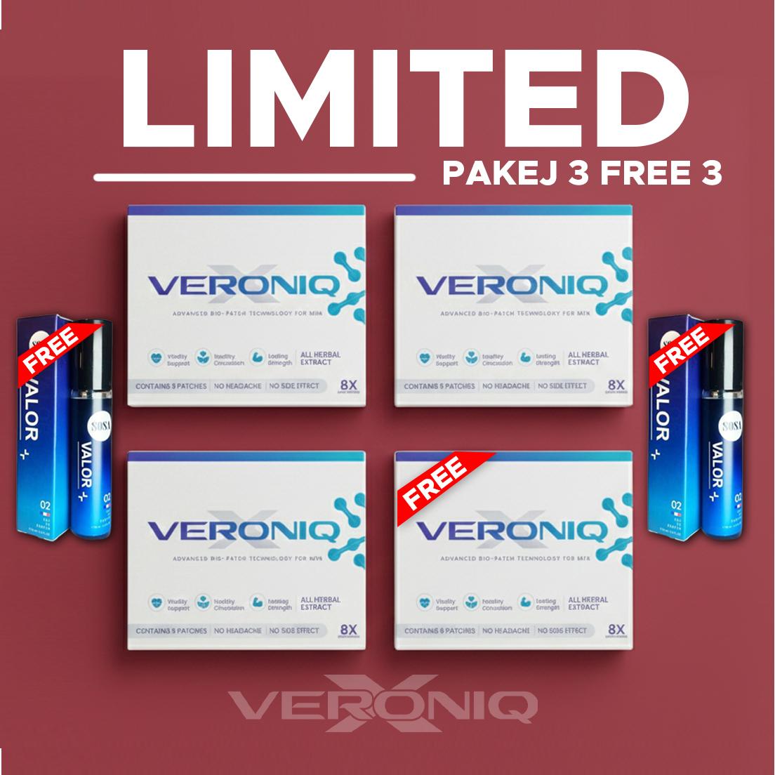 PAYDAY PAKEJ LIMITED ( 3 KOTAK VERONIQX + FREE 1 KOTAK VERONIQX + FREE 2 PERFUME )